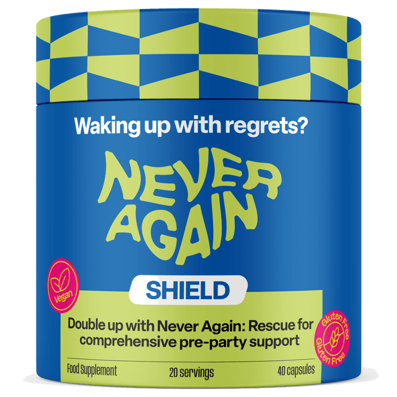 Never Again Shield — pre-party protection